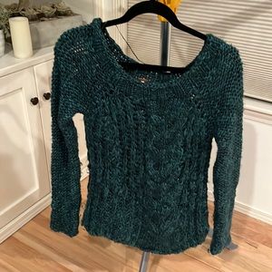 Green, small free people sweater